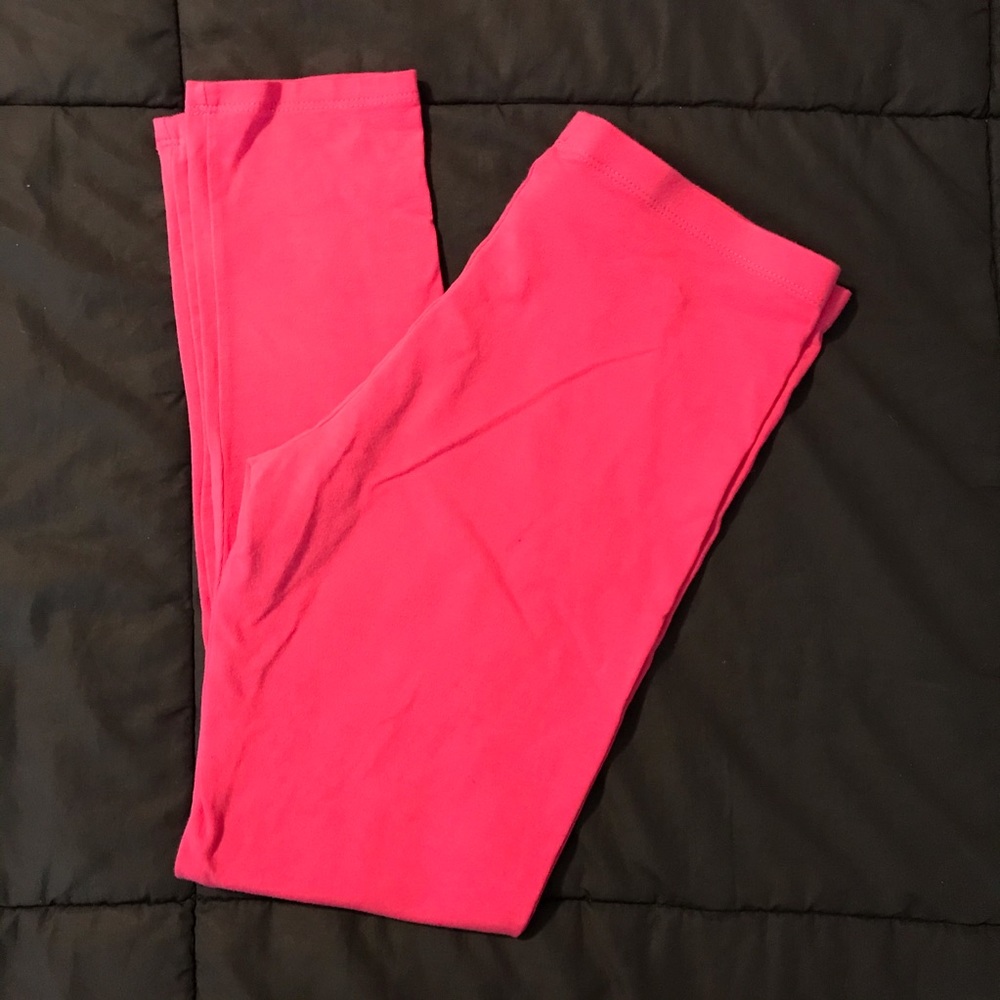 Faded Glory Girls Hot Pink Leggings L 10/12